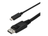 StarTech.com 9.8ft/3m USB C to DisplayPort 1.2 Cable 4K 60Hz, USB-C to DisplayPort Adapter Cable HBR2, USB Type-C DP Alt Mode to DP Monitor Video Cable, Compatible w/ Thunderbolt 3, Black - Höger vinkel