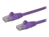 StarTech.com 10m CAT6 Ethernet Cable, 10 Gigabit Snagless RJ45 650MHz 100W PoE Patch Cord, CAT 6 10GbE UTP Network Cable w/Strain Relief, Purple, Fluke Tested/Wiring is UL Certified/TIA - Höger vinkel