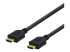 DELTACO HDMI-1030D - HDMI-kabel med Ethernet - Höger vinkel