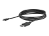 StarTech.com 6ft/1.8m USB C to DisplayPort 1.2 Cable 4K 60Hz, USB-C to DisplayPort Adapter Cable HBR2, USB Type-C DP Alt Mode to DP Monitor Video Cable, Works with Thunderbolt 3, Black - Höger vinkel